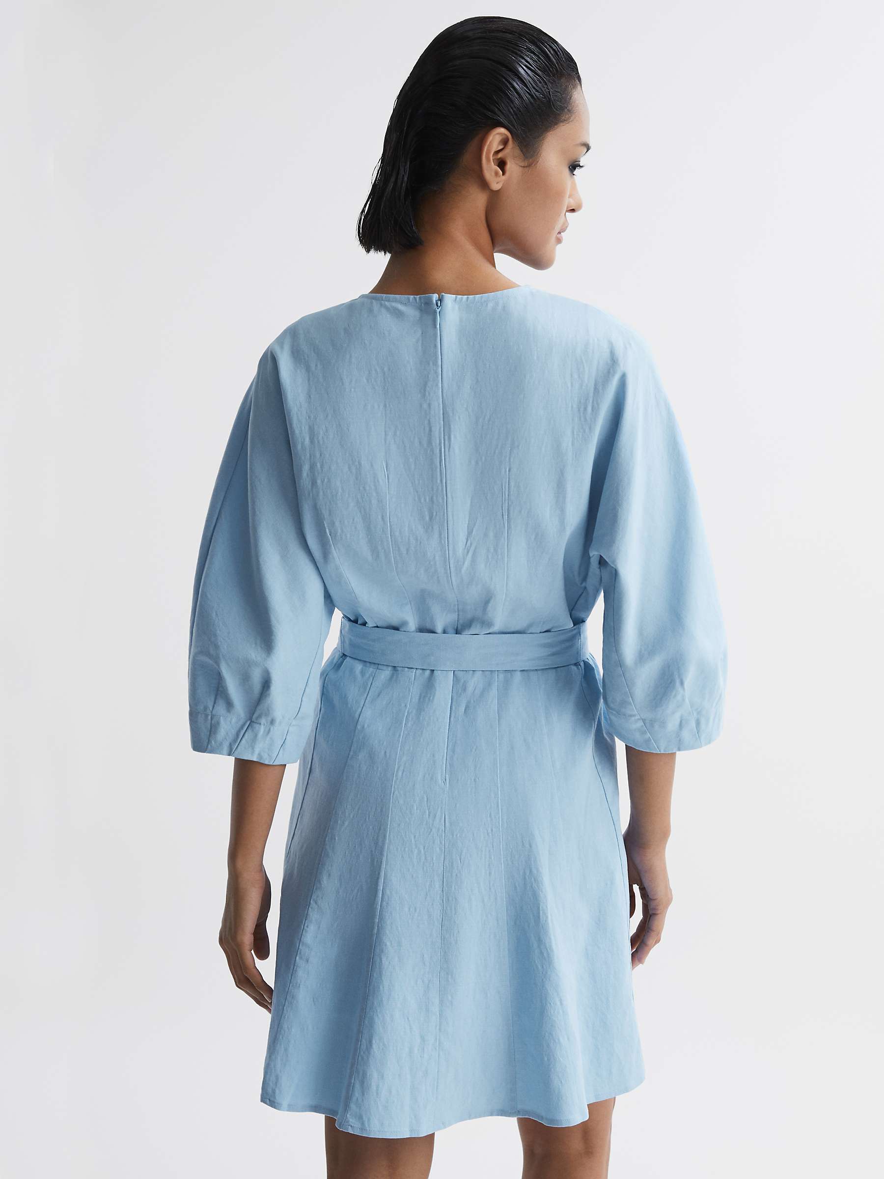 Buy Reiss Freida Linen Blend Mini Dress Online at johnlewis.com