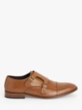 John Lewis Double Strap Leather Monk Shoes, Tan