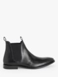 John Lewis Elsworth Leather Chelsea Boots, Black Black