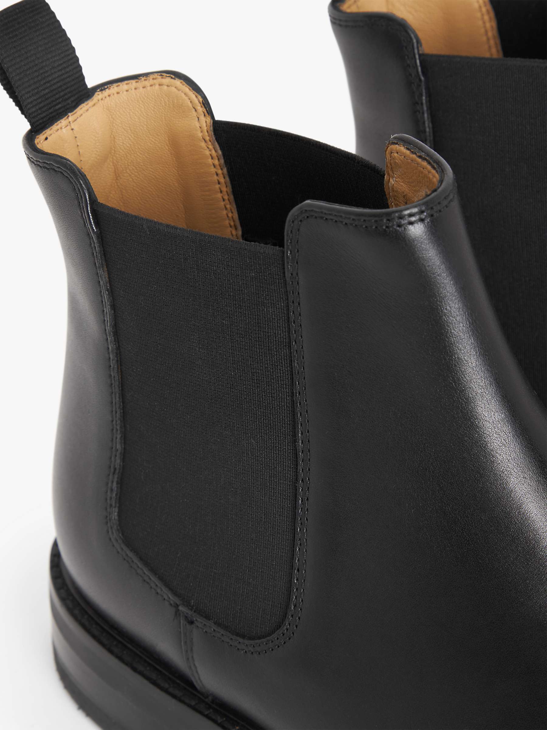 Buy John Lewis Formal Leather Chelsea Boots, Black Online at johnlewis.com