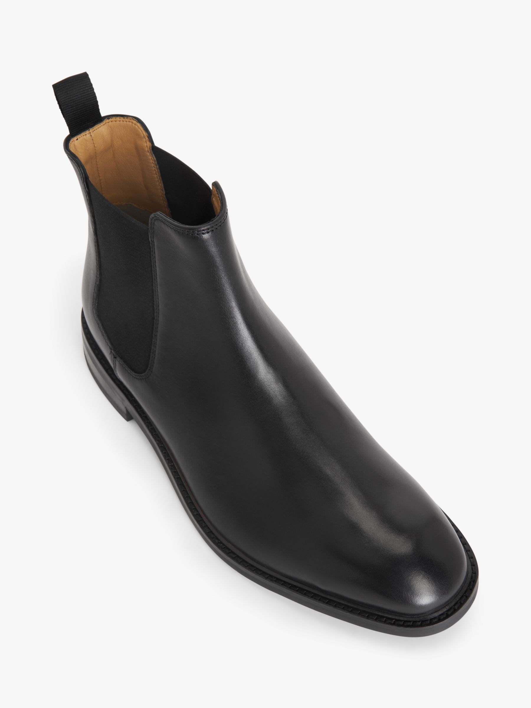 Buy John Lewis Formal Leather Chelsea Boots, Black Online at johnlewis.com