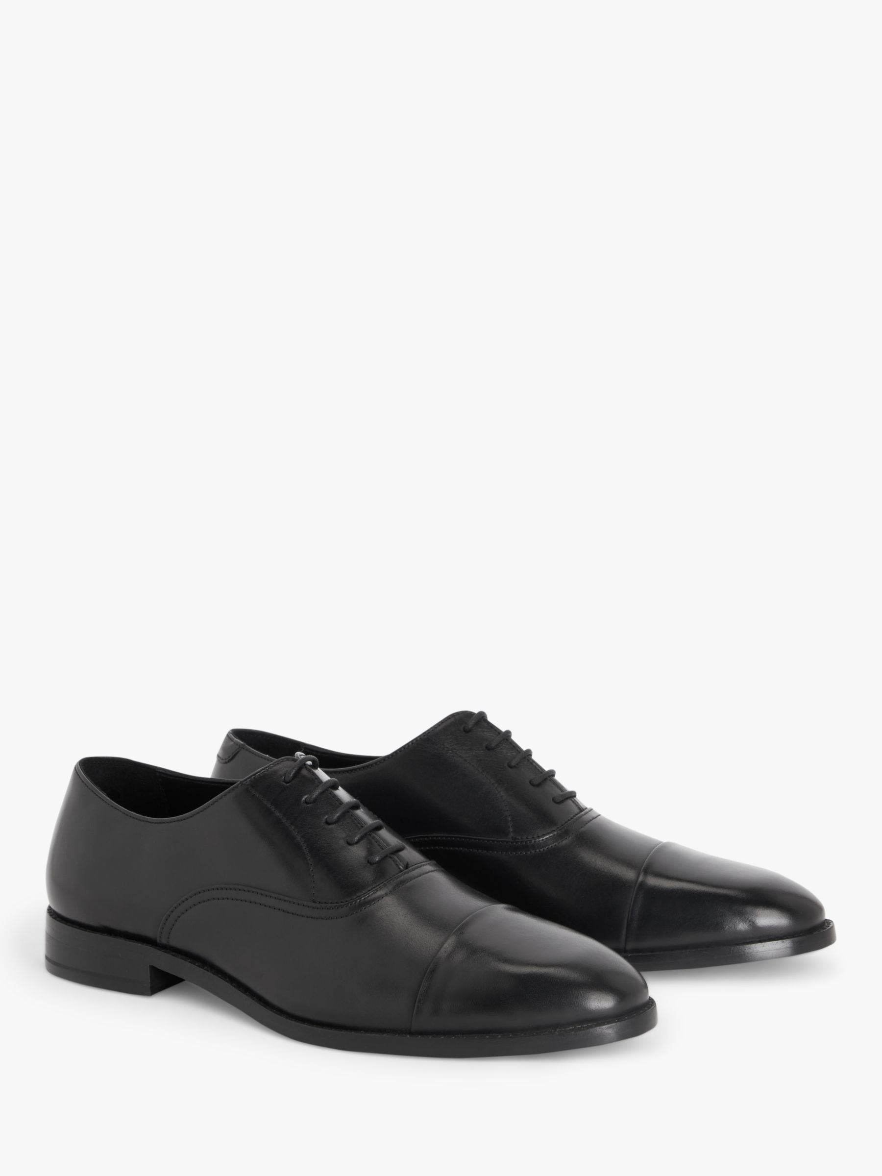John Lewis Formal Leather Sole Oxford Shoes, Black, 9