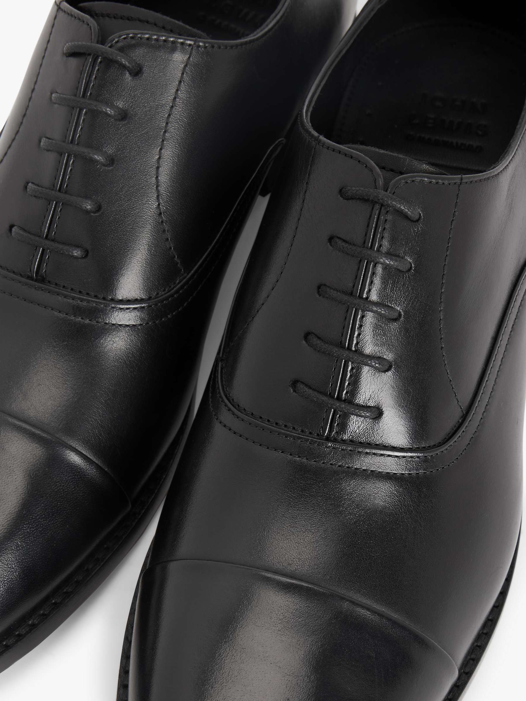 John Lewis Formal Leather Sole Oxford Shoes, Black at John Lewis & Partners