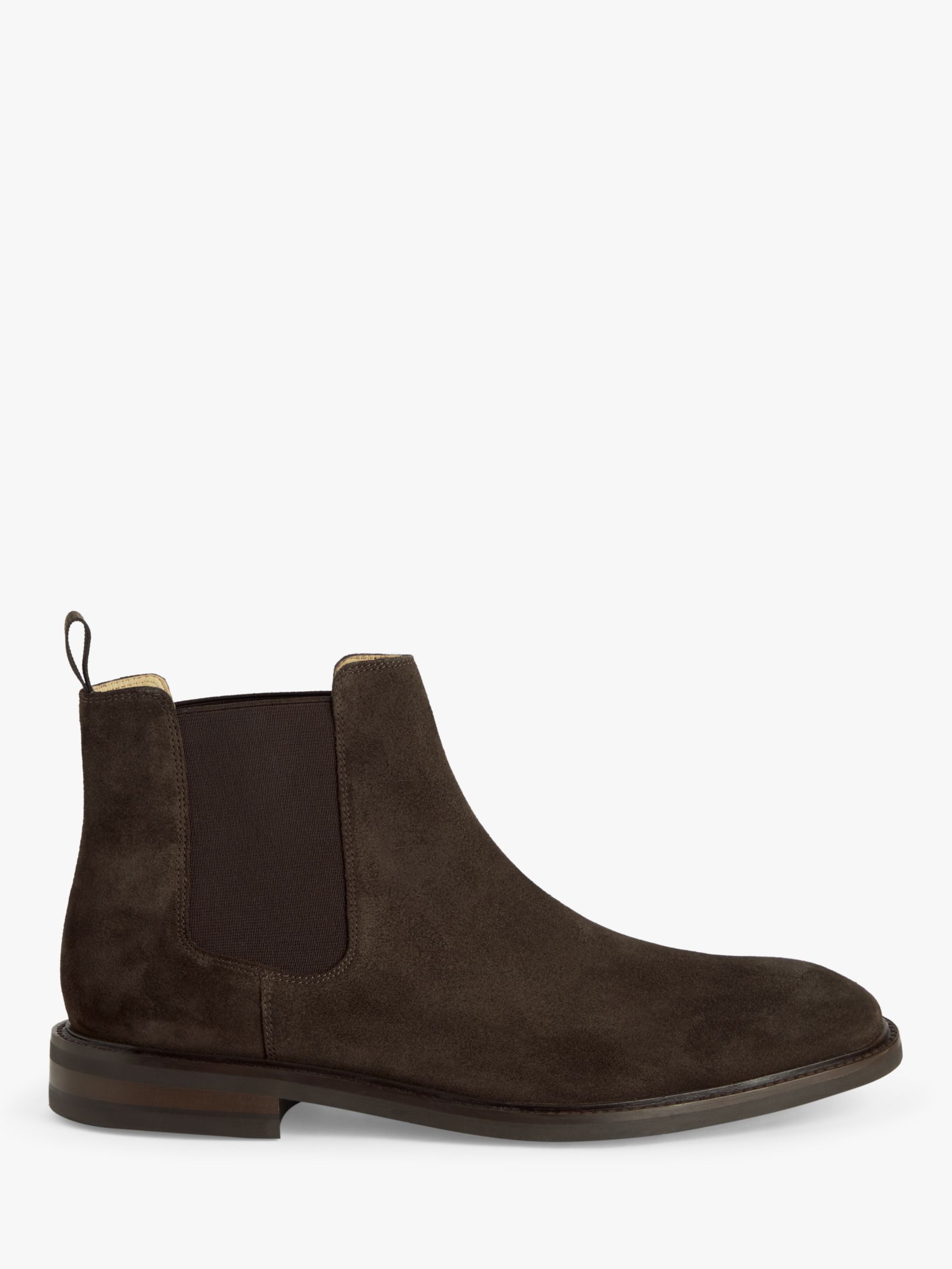 John Lewis Suede Chelsea Boots, Brown Mid at John Lewis & Partners