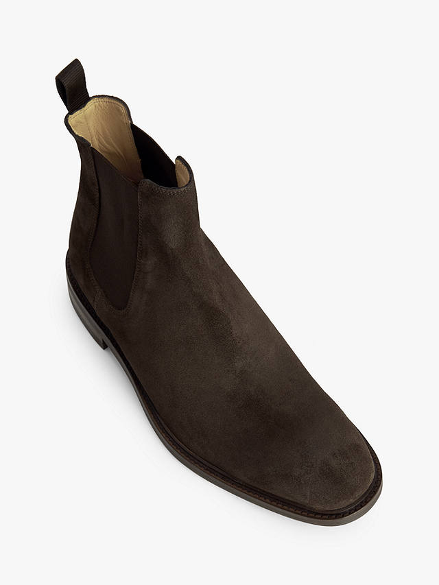 John Lewis Suede Chelsea Boots, Brown Mid