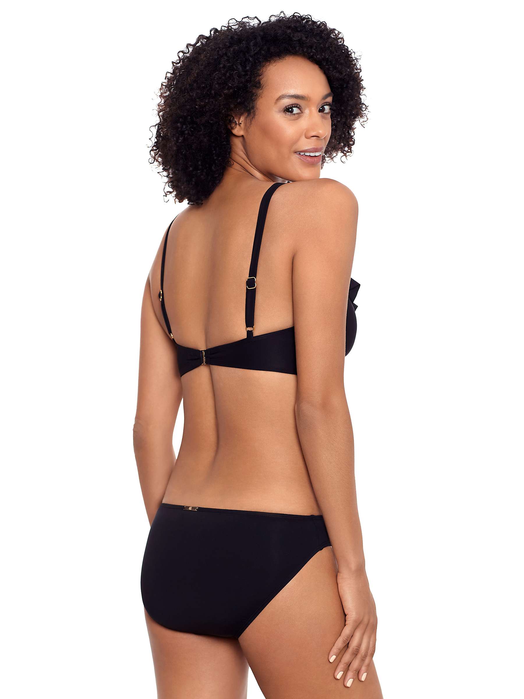 Buy Lauren Ralph Lauren Ruffle Front Bikini Top, Black Online at johnlewis.com