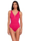 Lauren Ralph Lauren Ring Front Underwired Shaping Swimsuit, Orchid