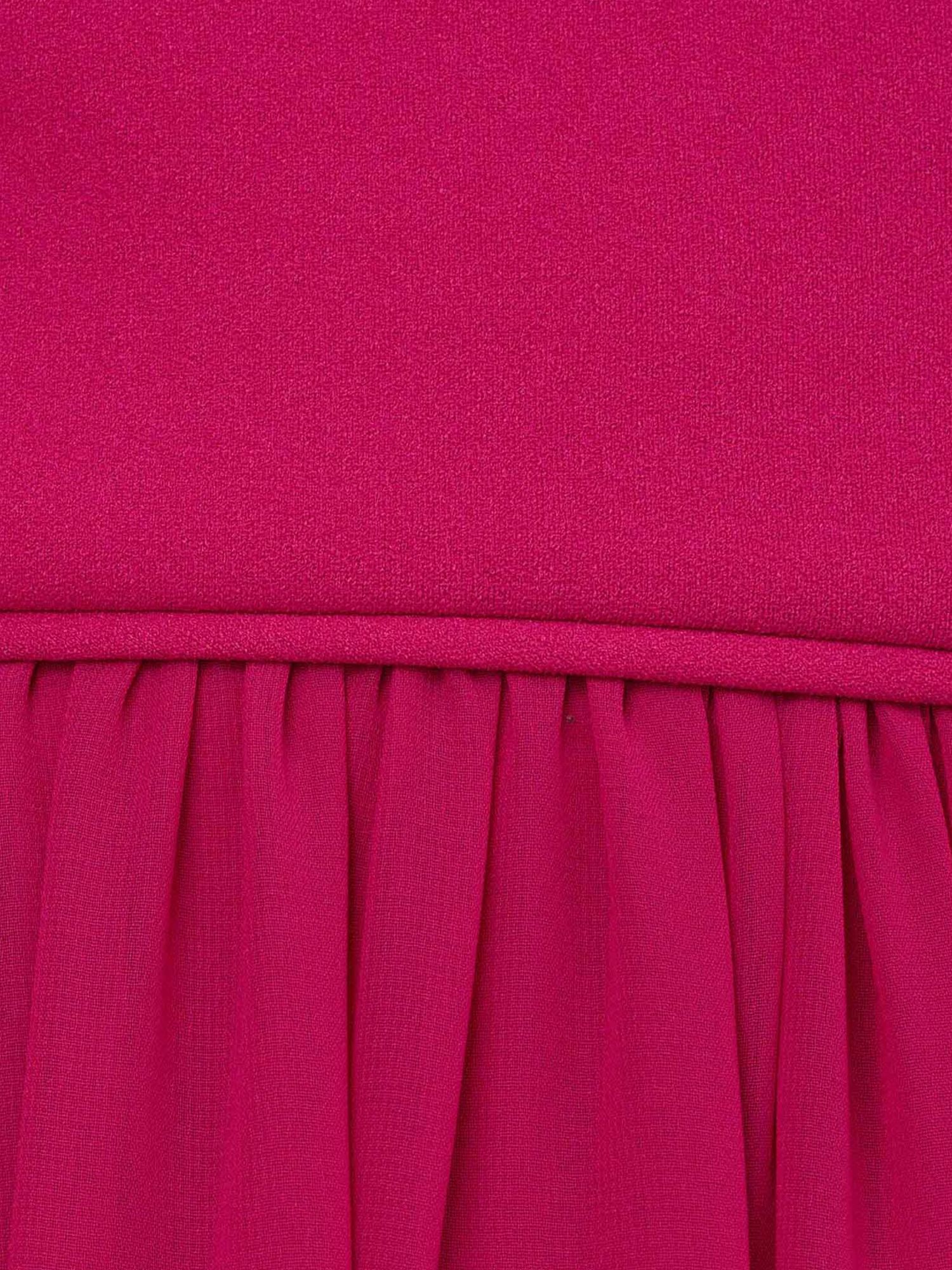 Adrianna Papell One Shoulder Chiffon Gown Bright Magenta