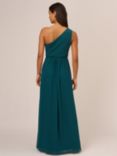 Adrianna Papell One Shoulder Chiffon Gown, Hunter