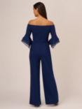 Adrianna Papell Organza Crepe Jumpsuit, Navy, Navy