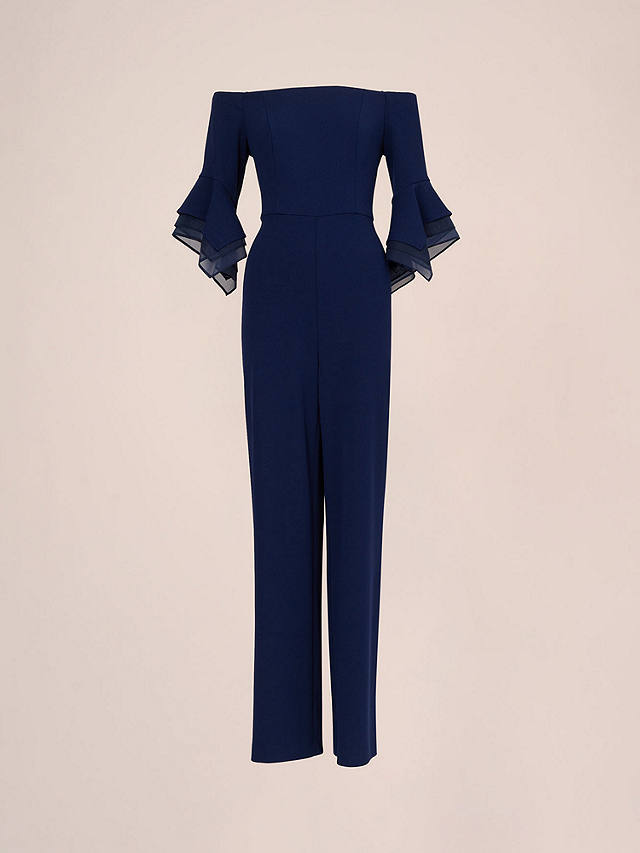 Adrianna Papell Organza Crepe Jumpsuit, Navy