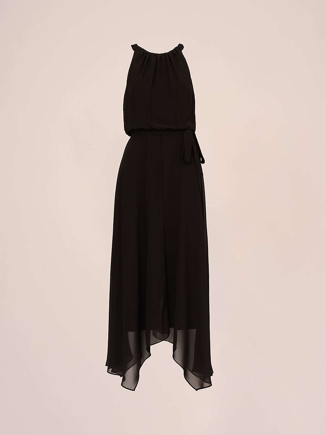 Buy Adrianna Papell Jersey And Chiffon Jumpsuit, Black Online at johnlewis.com