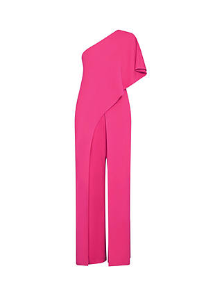 Adrianna Papell One Shoulder Wide Leg Jumpsuit, Watermelon Bliss