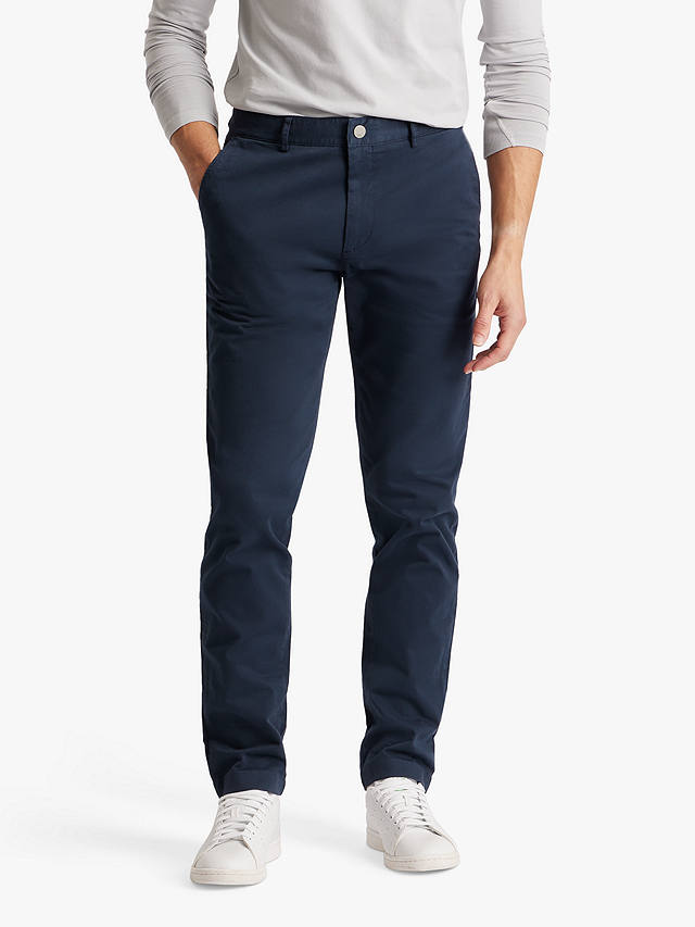 SPOKE Heroes Cotton Blend Broad Thigh Chinos, Navy