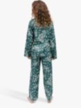 Minijammies Kids' Hannah Leopard Print Pyjamas, Green, Green