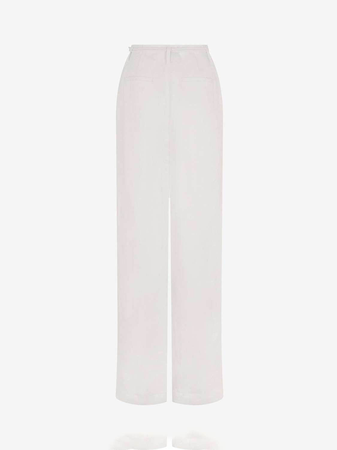 Mint Velvet Linen Blend Side Split Trousers, Ivory at John Lewis & Partners