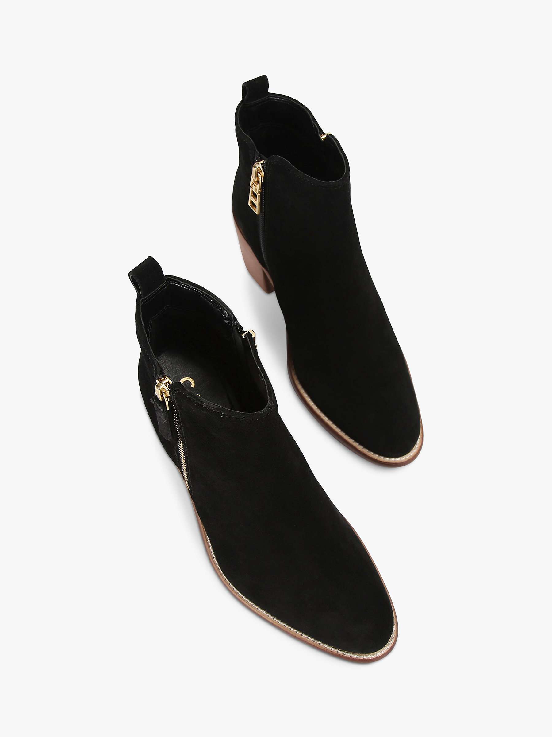Buy Carvela Secil Suede Ankle Boots, Black Online at johnlewis.com