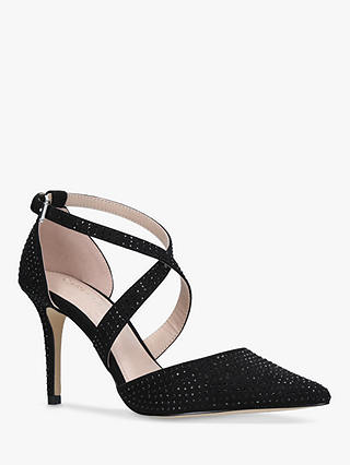 Carvela Kross Jewel Suede Court Shoes, Black