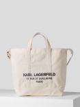 KARL LAGERFELD Rue St Guillaume Canvas Shopper Bag, Natural