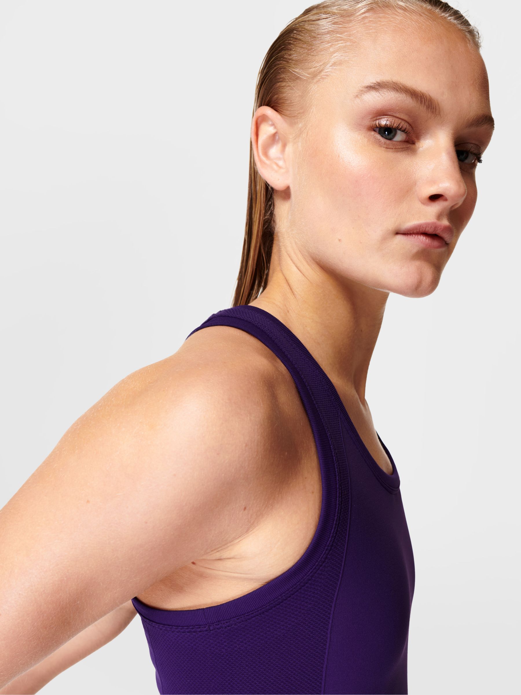 Sweaty Betty Athlete Seamless Workout Tank Top, Celestial Purple, XS