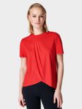 Sweaty Betty Tori Short Sleeve T-Shirt, Tulip Red