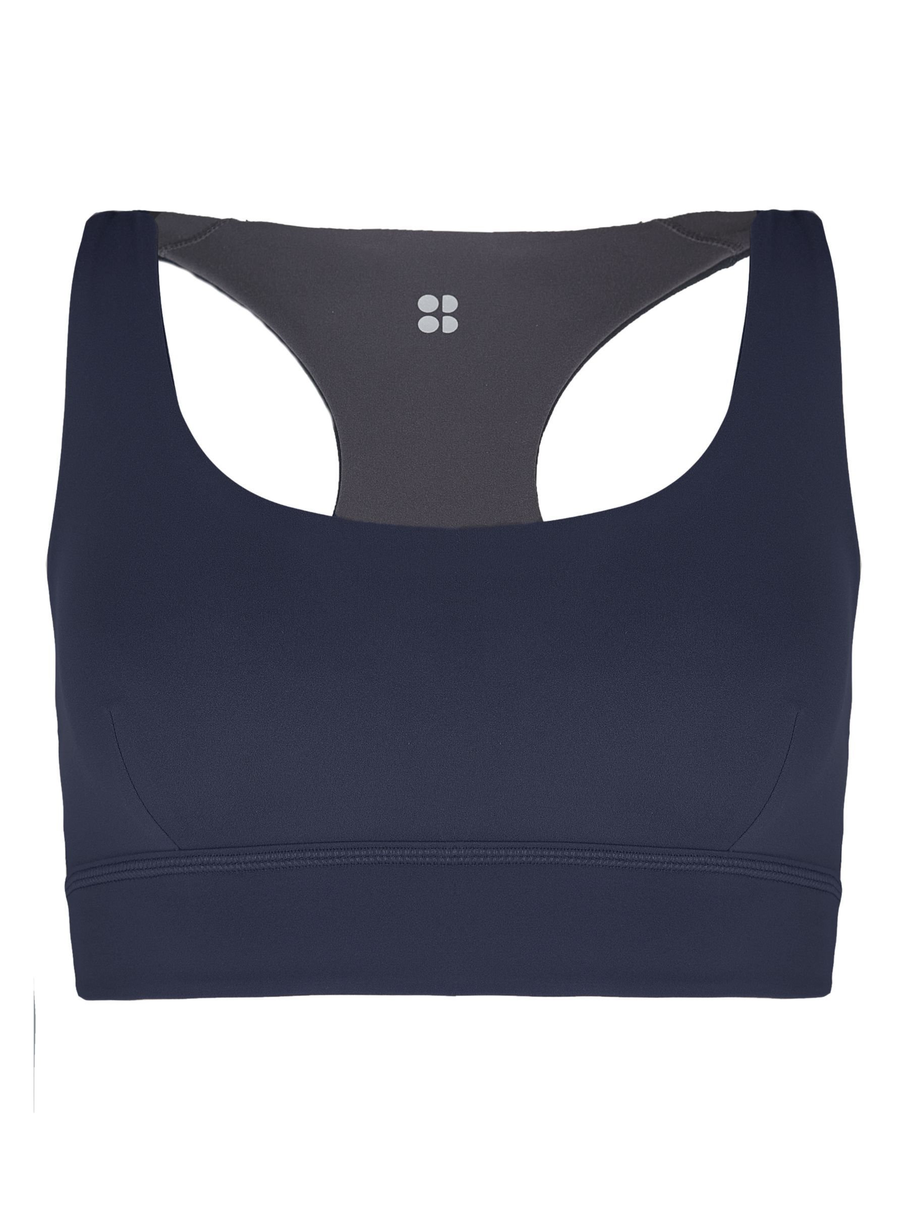 Sweaty Betty Super Soft Reversible Yoga Bra, Urban Grey/Navy, XXS