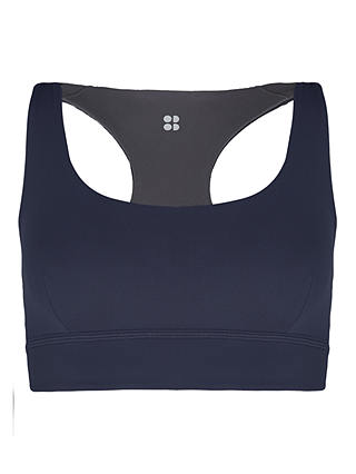 Sweaty Betty Super Soft Reversible Yoga Bra, Urban Grey/Navy