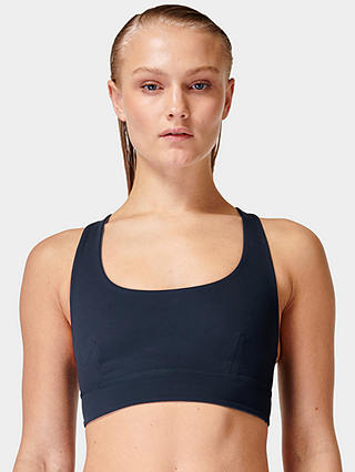 Sweaty Betty Super Soft Reversible Yoga Bra, Urban Grey/Navy