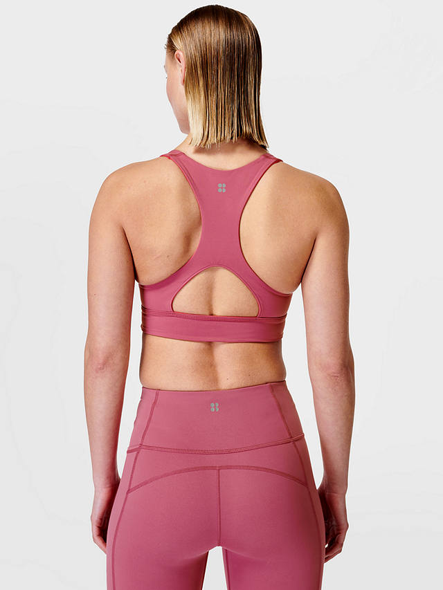 Sweaty Betty Super Soft Reversible Yoga Bra, Ambient Pink/Glow Pink