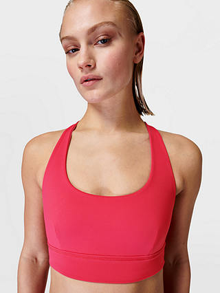 Sweaty Betty Super Soft Reversible Yoga Bra, Ambient Pink/Glow Pink