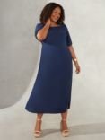 Live Unlimited Curve Bardot Midi Dress, Navy