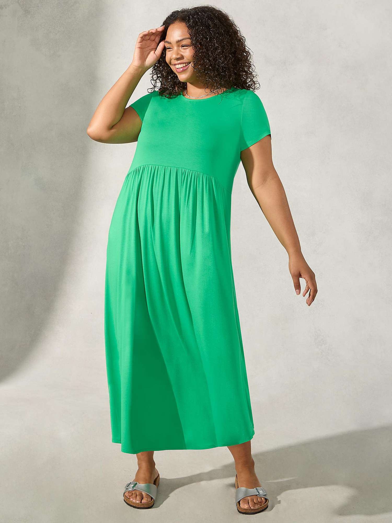 Buy Live Unlimited Jersey Maxi Dress, Green Online at johnlewis.com