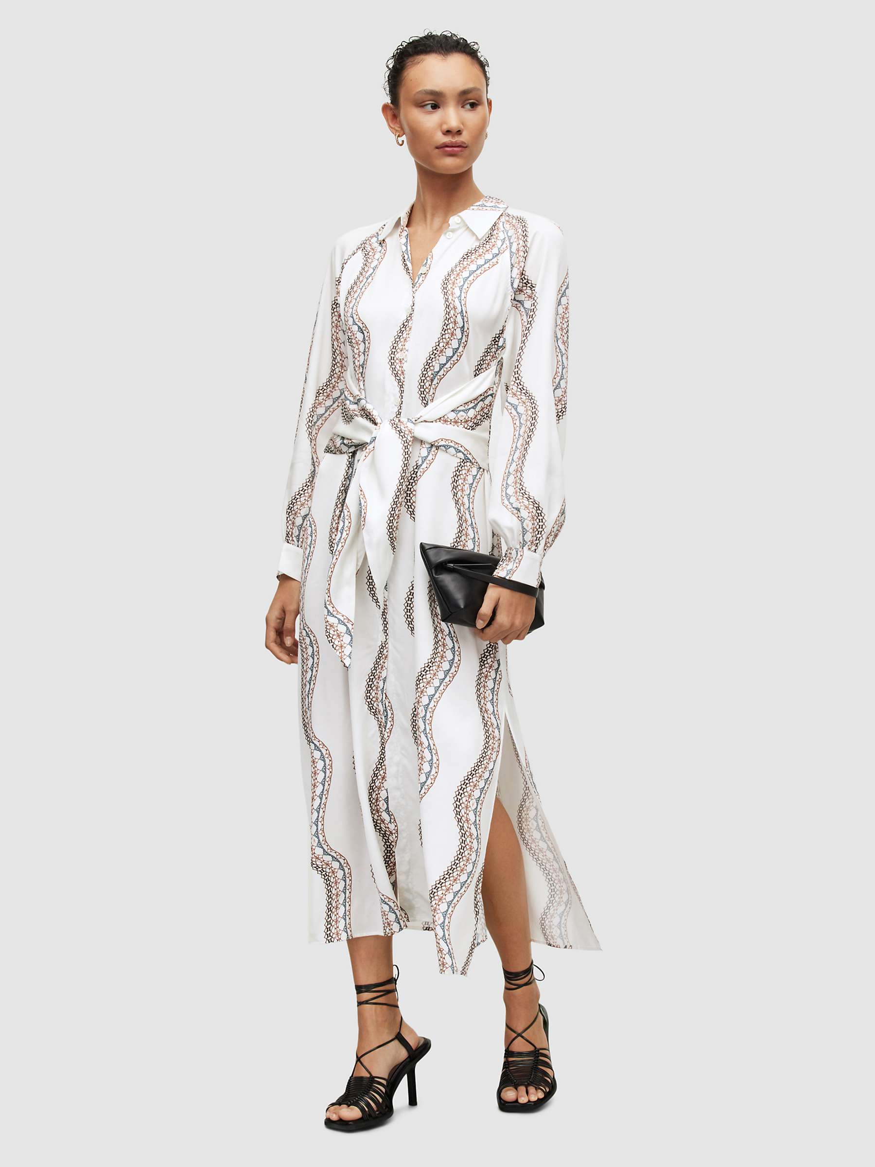 AllSaints Clanetta Leticia Dress, White/Multi at John Lewis & Partners
