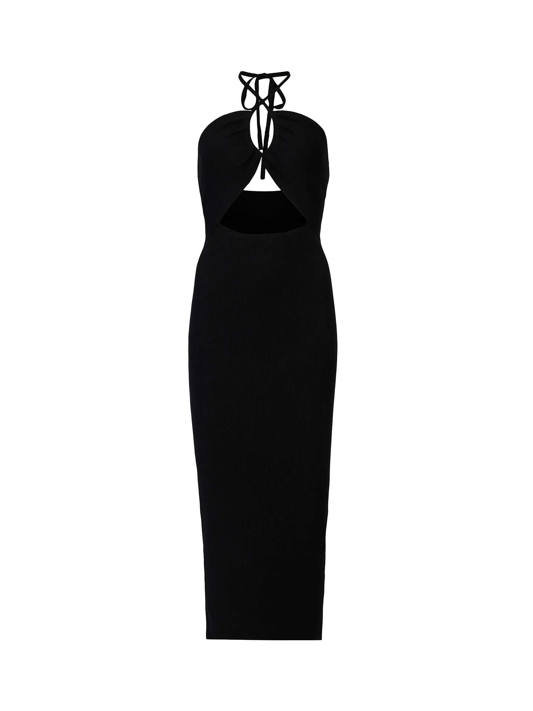 Buy AllSaints Toni Halterneck Bodycon Midi Dress, Black Online at johnlewis.com