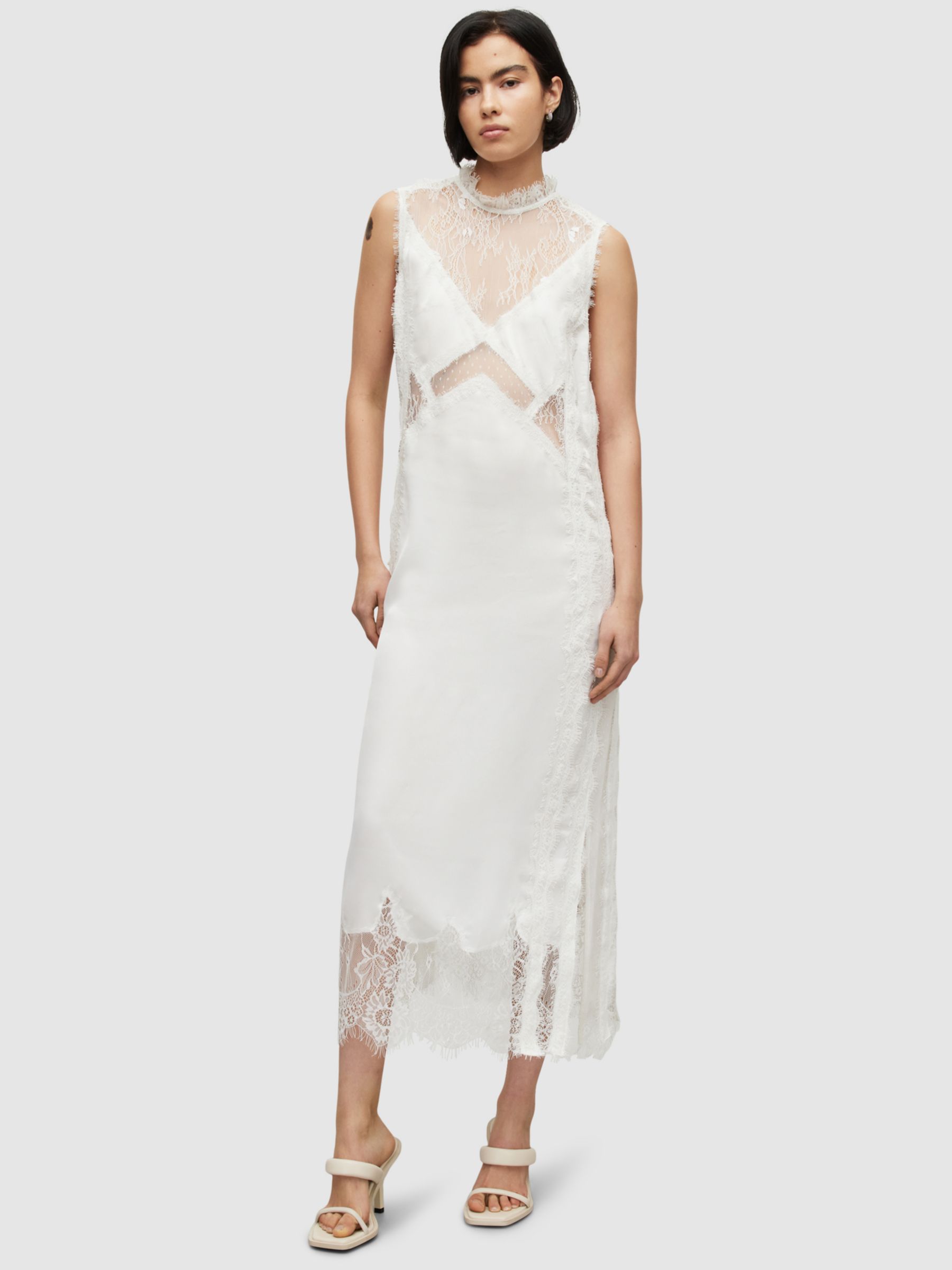 AllSaints Mila Lace Dress, White