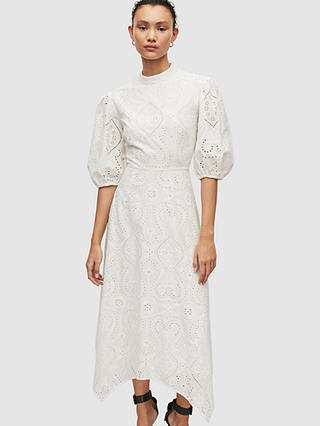 AllSaints Camila Broderie Dress, Off White