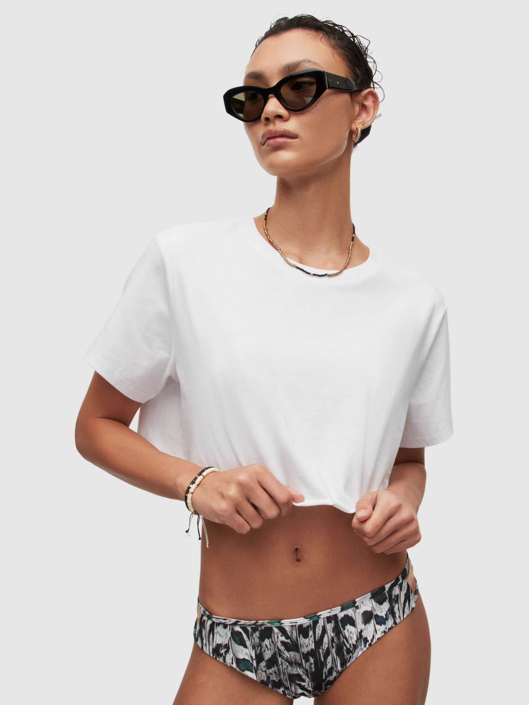 ALLSAINTS Nico Monogram Triangle Bikini Top