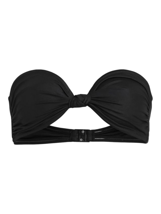 AllSaints Emma Bikini Top, Liquid Black, XS