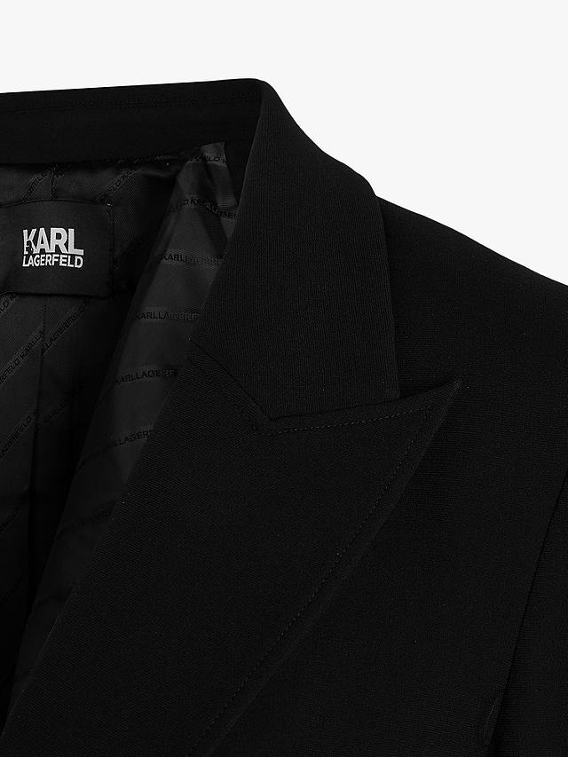 KARL LAGERFELD Tailored Coat, Black at John Lewis & Partners