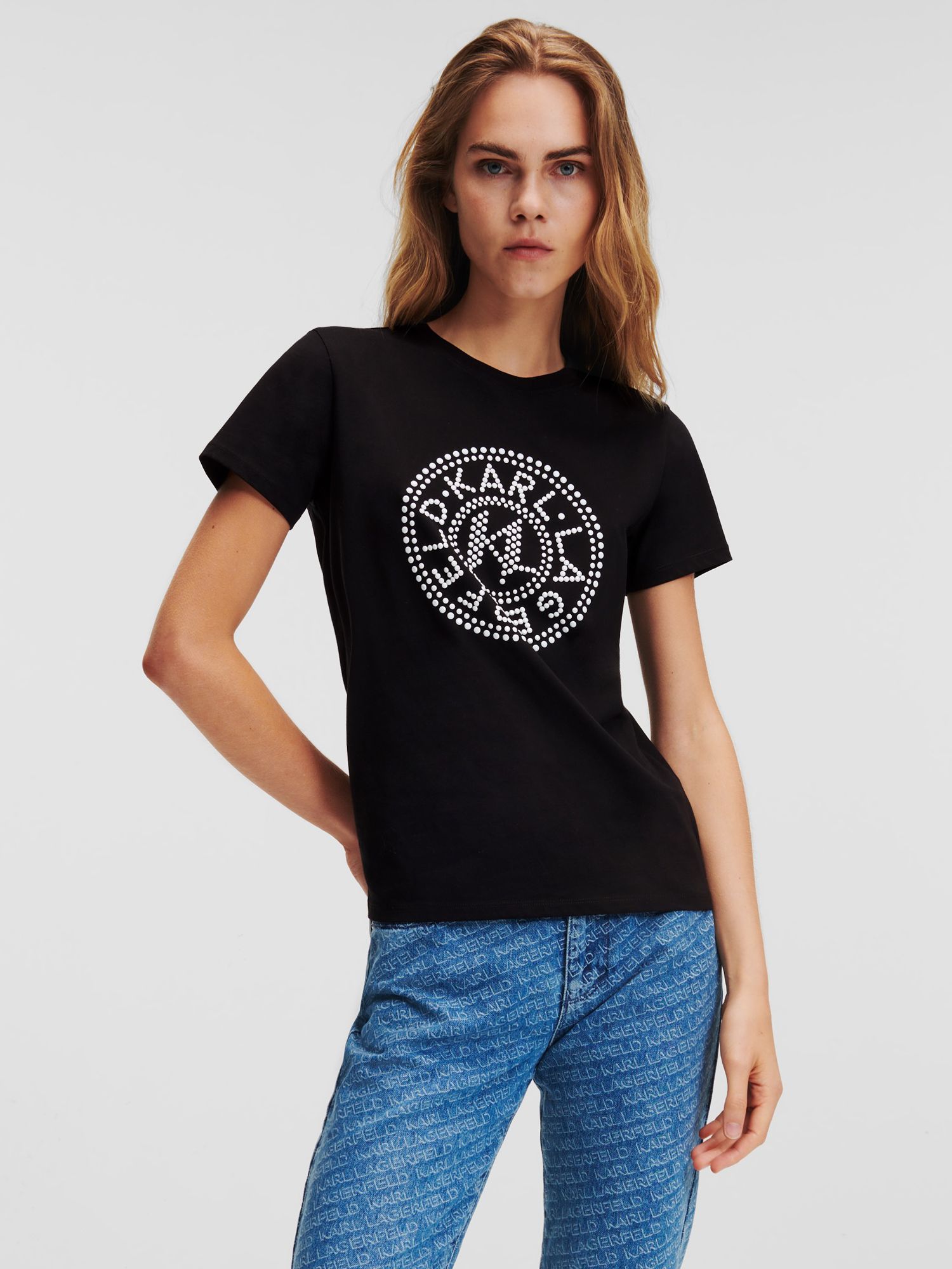 KARL LAGERFELD Hotfix Logo T-Shirt, Black, XXL