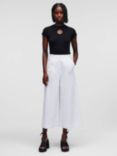 KARL LAGERFELD Broderie Culottes, White