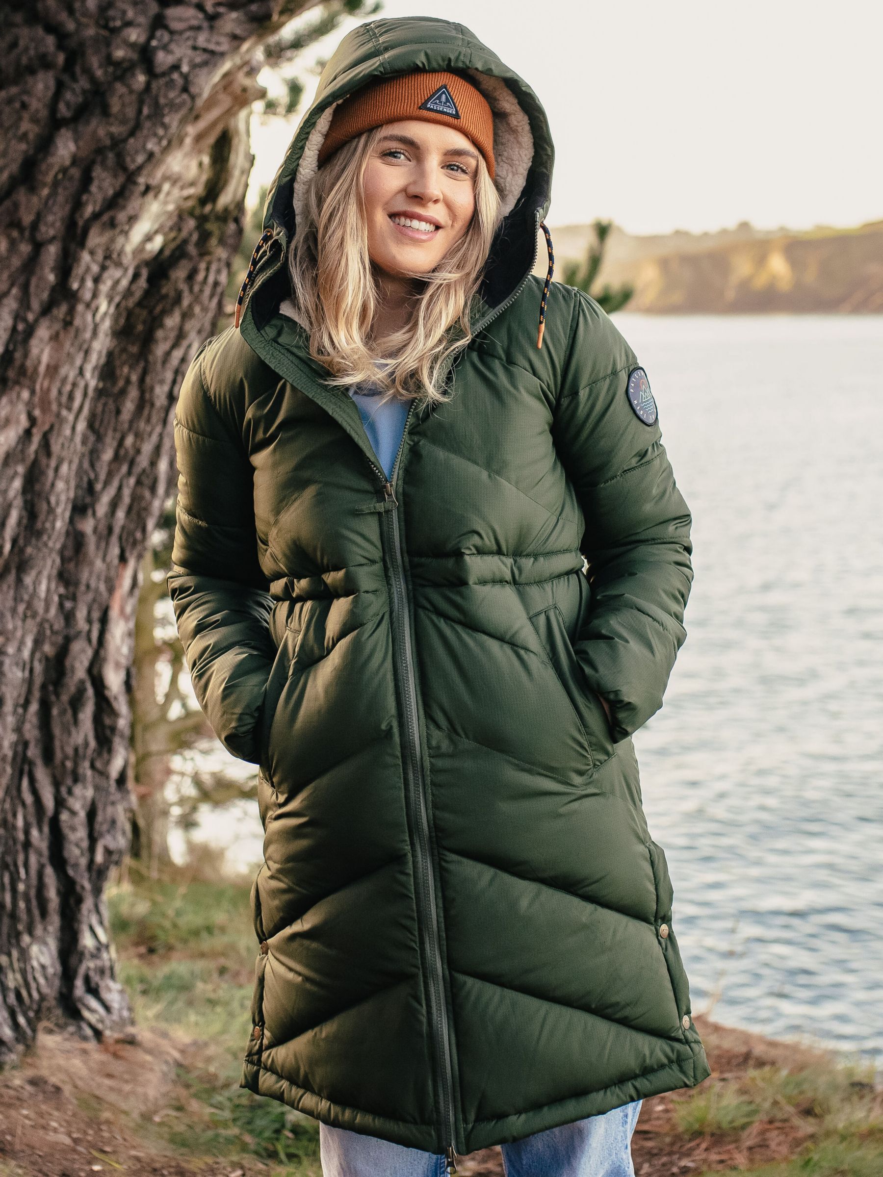 Passenger Kinsey Quilted Coat, Fir Tree at John Lewis & Partners