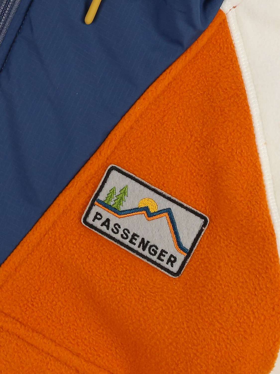 Buy Passenger Alexander Hooded 1/2 Zip Fleece, Sunrise Orange Online at johnlewis.com