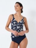 Crew Clothing Floral Tankini Top, Blue