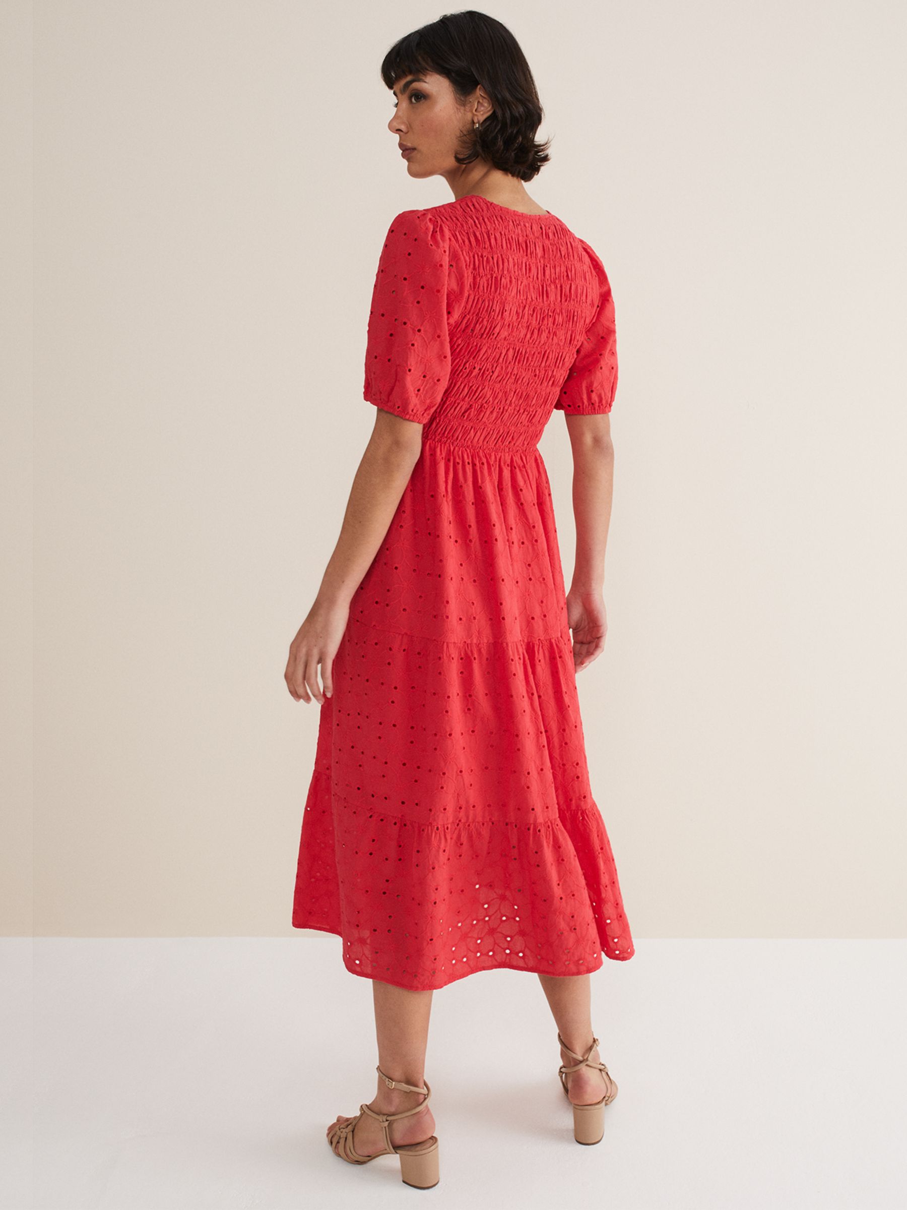 Buy Phase Eight Gretta Broderie Midi Dress Online at johnlewis.com