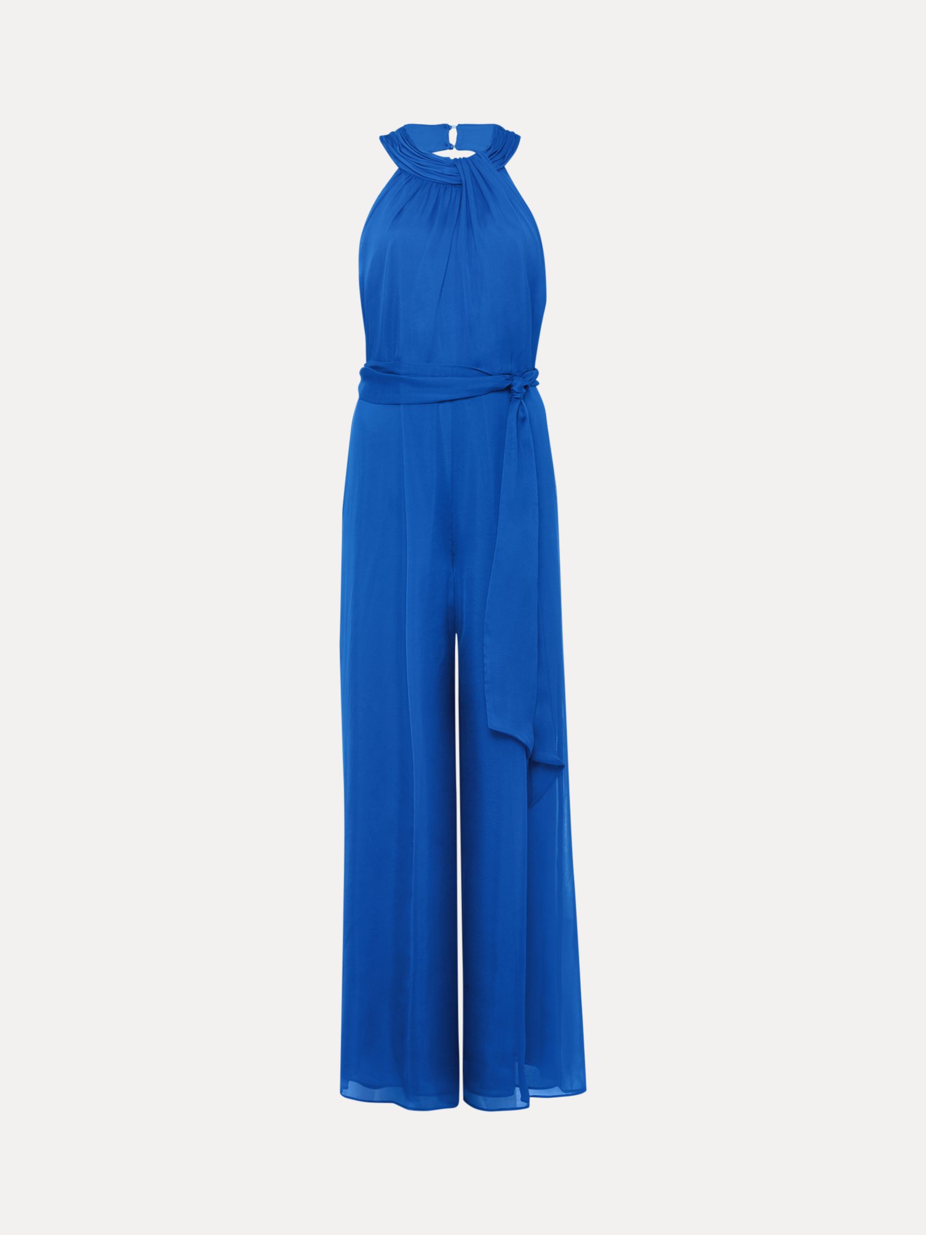 Phase Eight Susanna Silk Jumpsuit, Blue at John Lewis & Partners