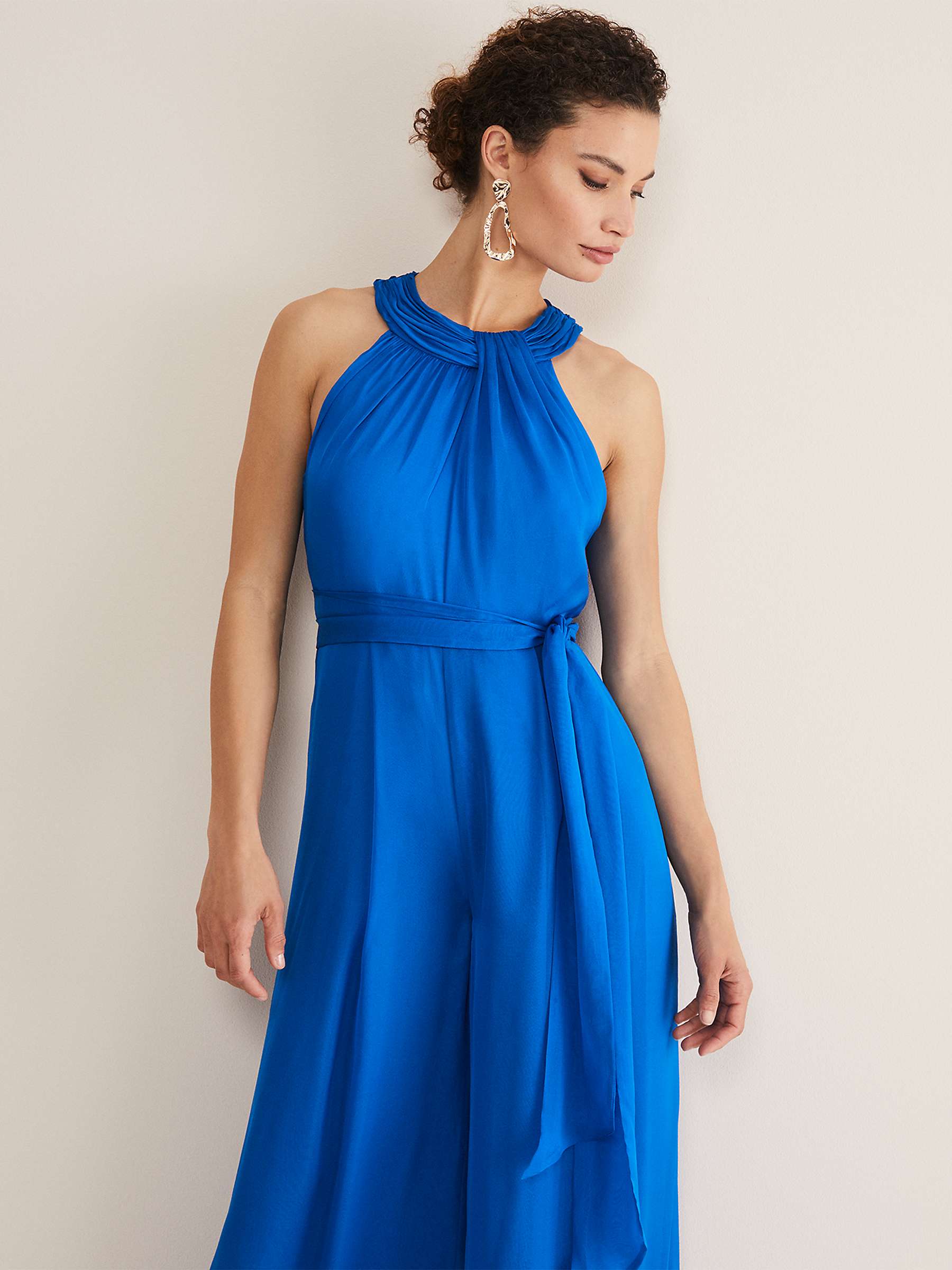 Buy Phase Eight Susanna Silk Jumpsuit, Blue Online at johnlewis.com