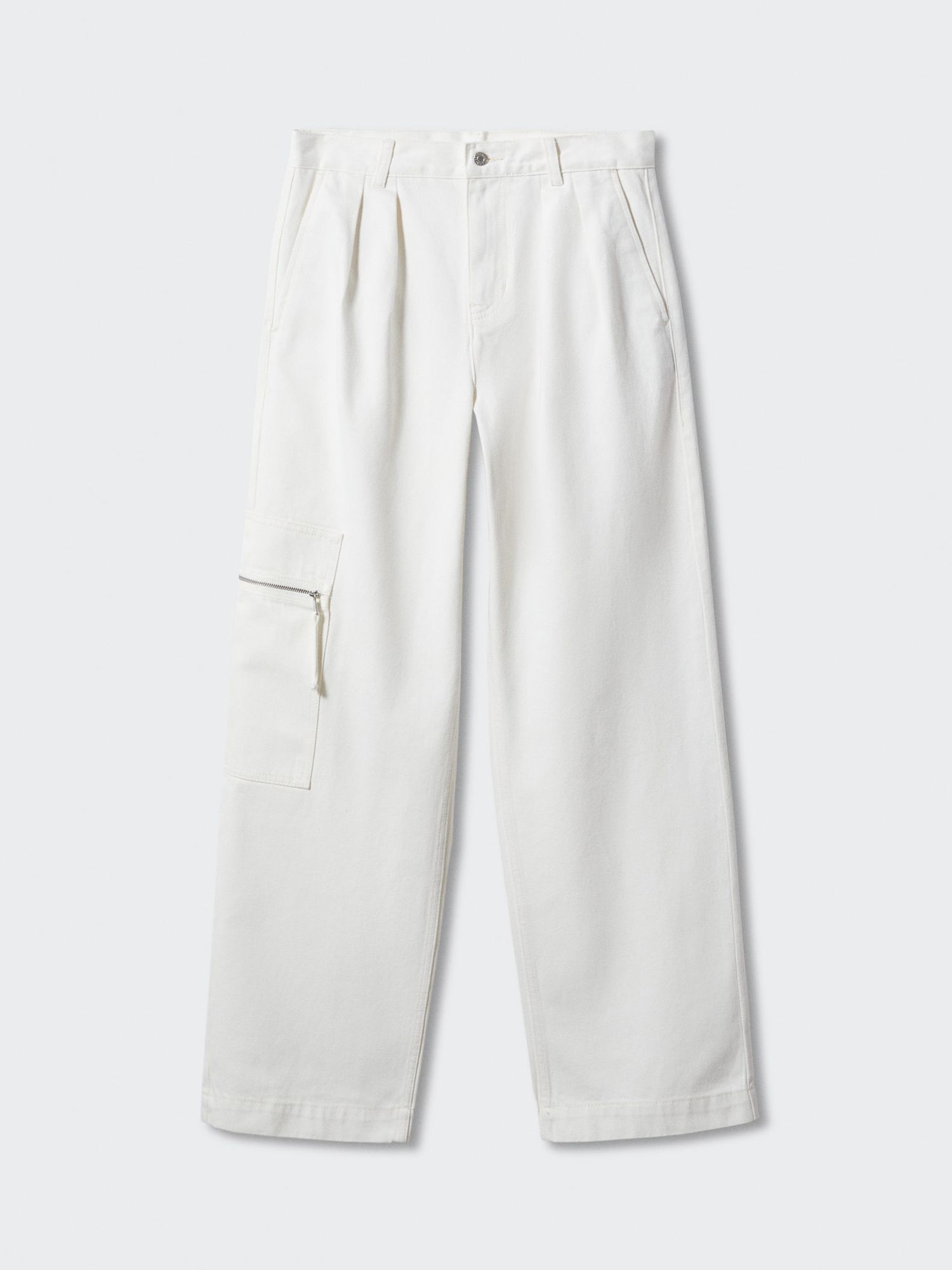 Mango Hannah Wide Leg Jeans, White