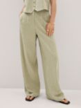 Mango Linen Blend Tailored Trousers