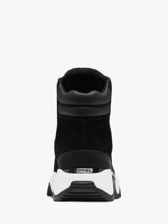 SOREL Kinetic Impact Conquest Waterproof Suede Walking Boots, Black/Sea Salt, 4